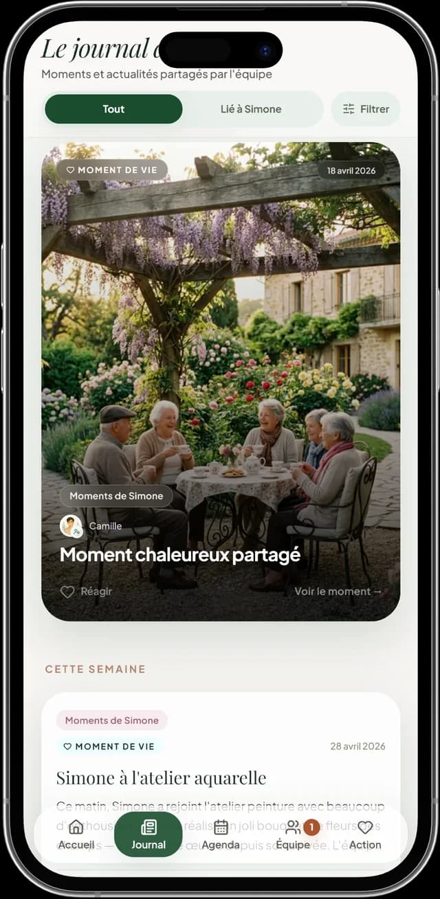 Le journal de vie partagé avec la famille